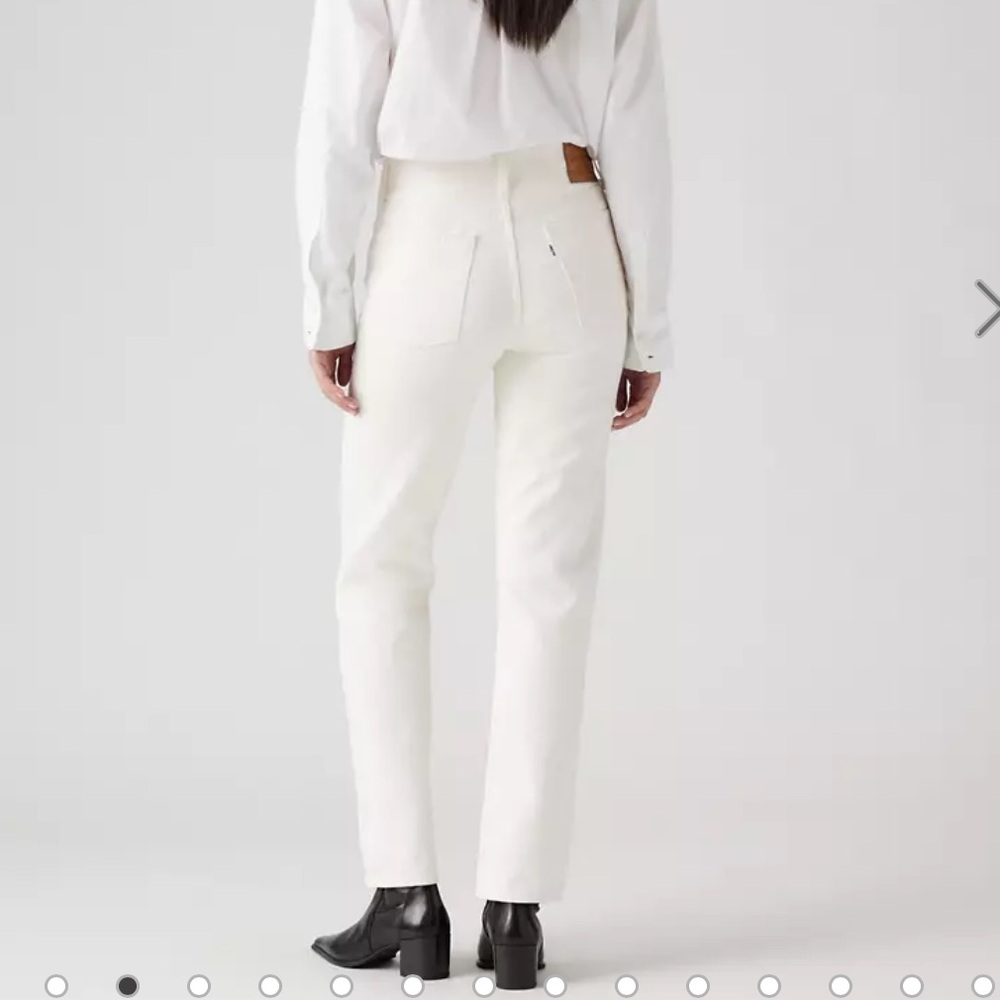 Levi’s White Jeans Denim - High Rise Straight Wedgie - Picture 2 of 10